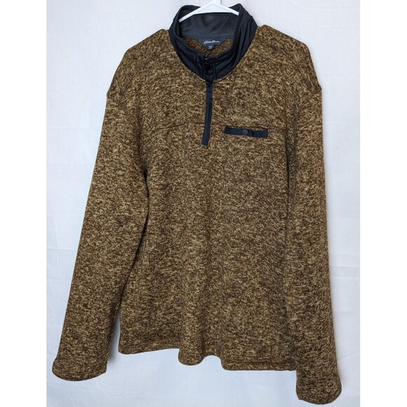 Eddie Bauer Men's 1/4 Zip Long Sleeve‎ Fleece Pullover Size XL Sweater - Picture 1 of 8